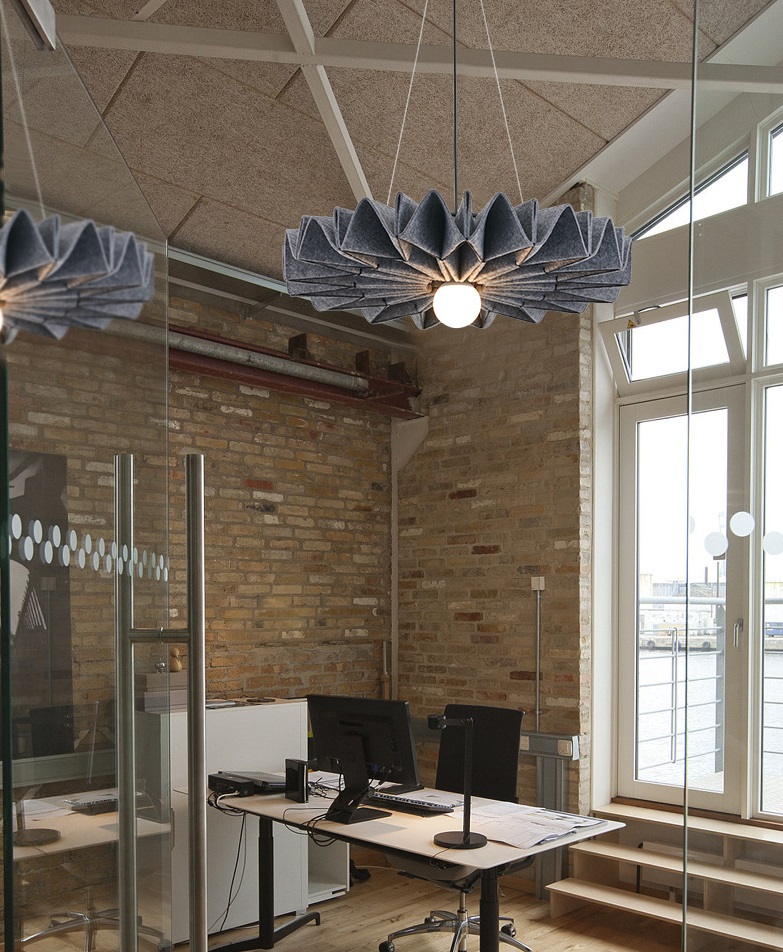 Светильник DZN-13721 СЕРЫЙ ` D600/H150+1200/1/E27/40W ECHO ACOUSTIC войлочный акустический светильни