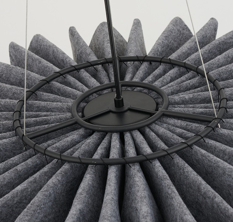 Светильник DZN-13721 СЕРЫЙ ` D600/H150+1200/1/E27/40W ECHO ACOUSTIC войлочный акустический светильни