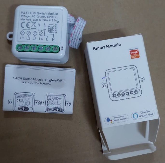 Реле 4-х канальное 4CH WI-FI SWITCH MODULE УМНЫЙ-ДОМ max4*150W max4*2,5A IP20 SPF10540