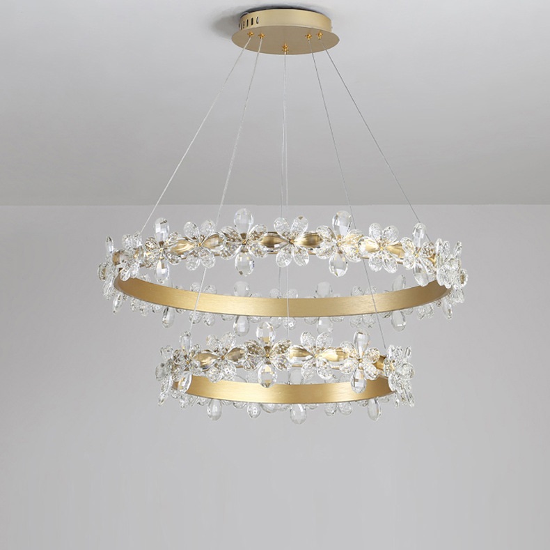 Светильник DZN1-2-30 ЗОЛОТО ` D400+600/H1200/2/LED/63W/4500K