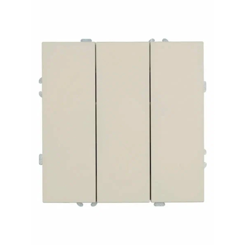 Выключатель 3-клавишный (механизм) Stekker 250В 10А серия Эмили RSW10-5108-08 кашемир soft touch